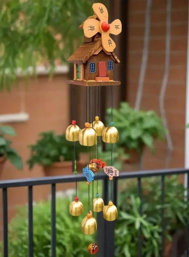 VIKACRAFT Wind Chime for Home Decor Items | Feng Shui Vastu Hanging Bell for Balcony, Bedroom & Living Room | Positive Energy Decorative Wall Hanging - Image 1